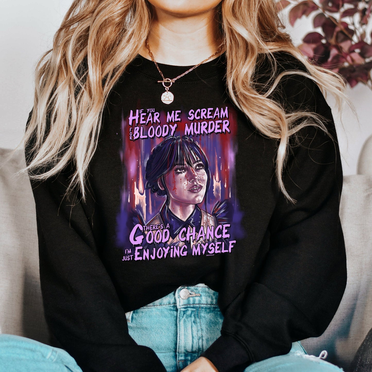 Bloody Wednesday Addams Crewneck