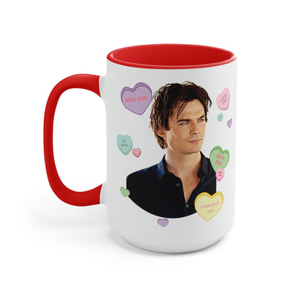 Damon Salvatore Mug, Damon Salvatore Valentine's Day gift, Valentine's Day mug, TVD coffee mug, TVD fan gift
