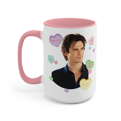 Damon Salvatore Mug, Damon Salvatore Valentine's Day gift, Valentine's Day mug, TVD coffee mug, TVD fan gift