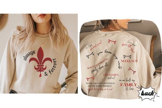 Elijah Mikaleson Sweatshirt, Elijah Mikaleson quotes, TVD Sweatshirt, tvd merch, The Originals, TVD Crewneck, Klaus Mikaleson