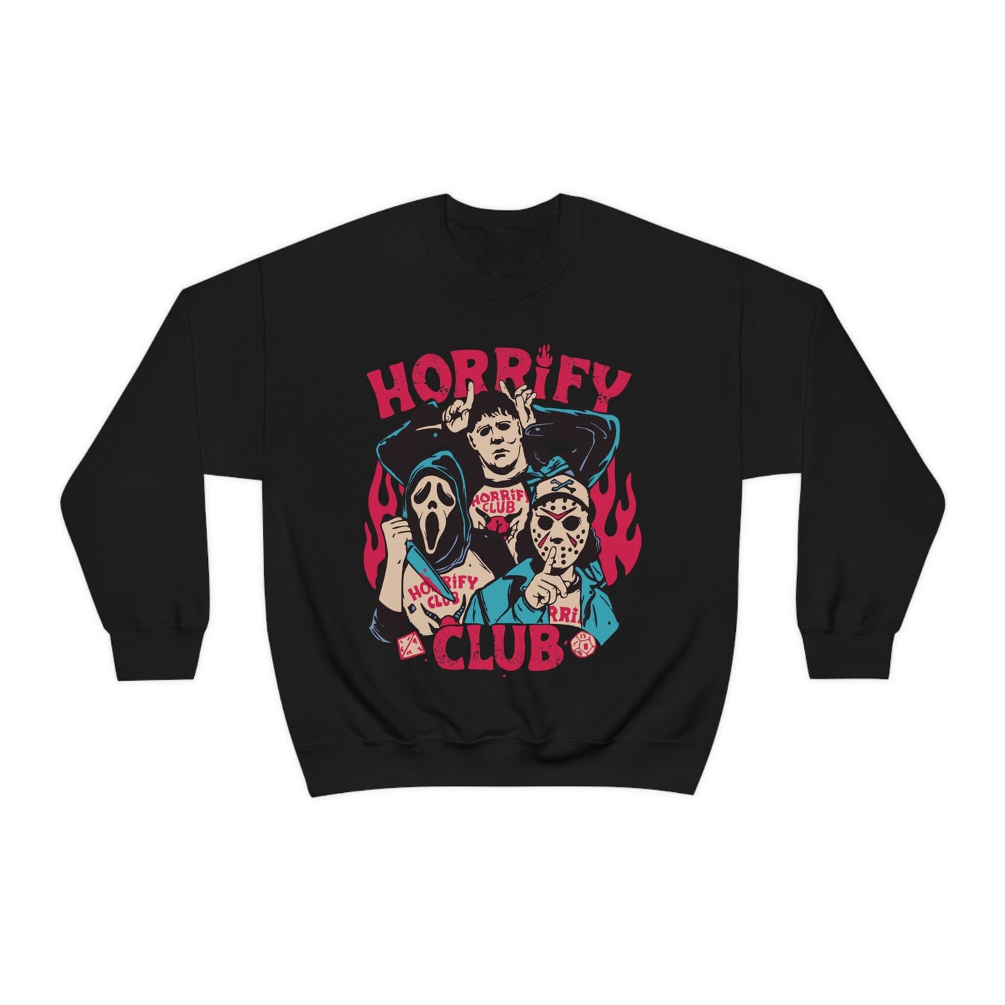 Horrifying Club Sweatshirt, Ghostface Sweatshirt, Horror Hoodie, Horror merch, Michael Meyers, Jason, Eddie Munson, Horror aesthetic