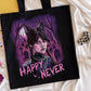 Wednesday Addams tote bag, Gothic book bag, Wednesday Addams merch, Spooky shopping bag, Witchy bag, Horror merch
