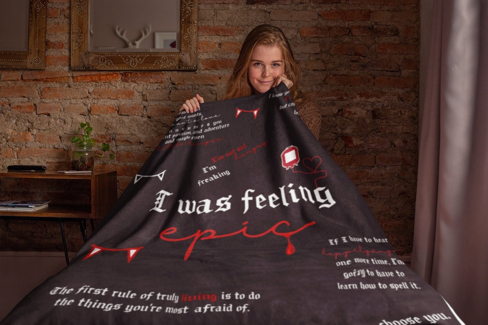 TVD quotes blanket, Tvd merch, Tvd custom quote blanket, Tvd fan gift