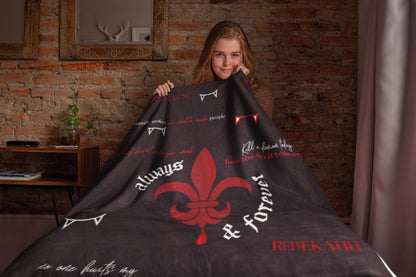 The Originals quotes blanket, Tvd merch, Tvd custom quote blanket, Tvd fan gift, Klaus Mikaleson blanket, Tvd apparel, The originals merch