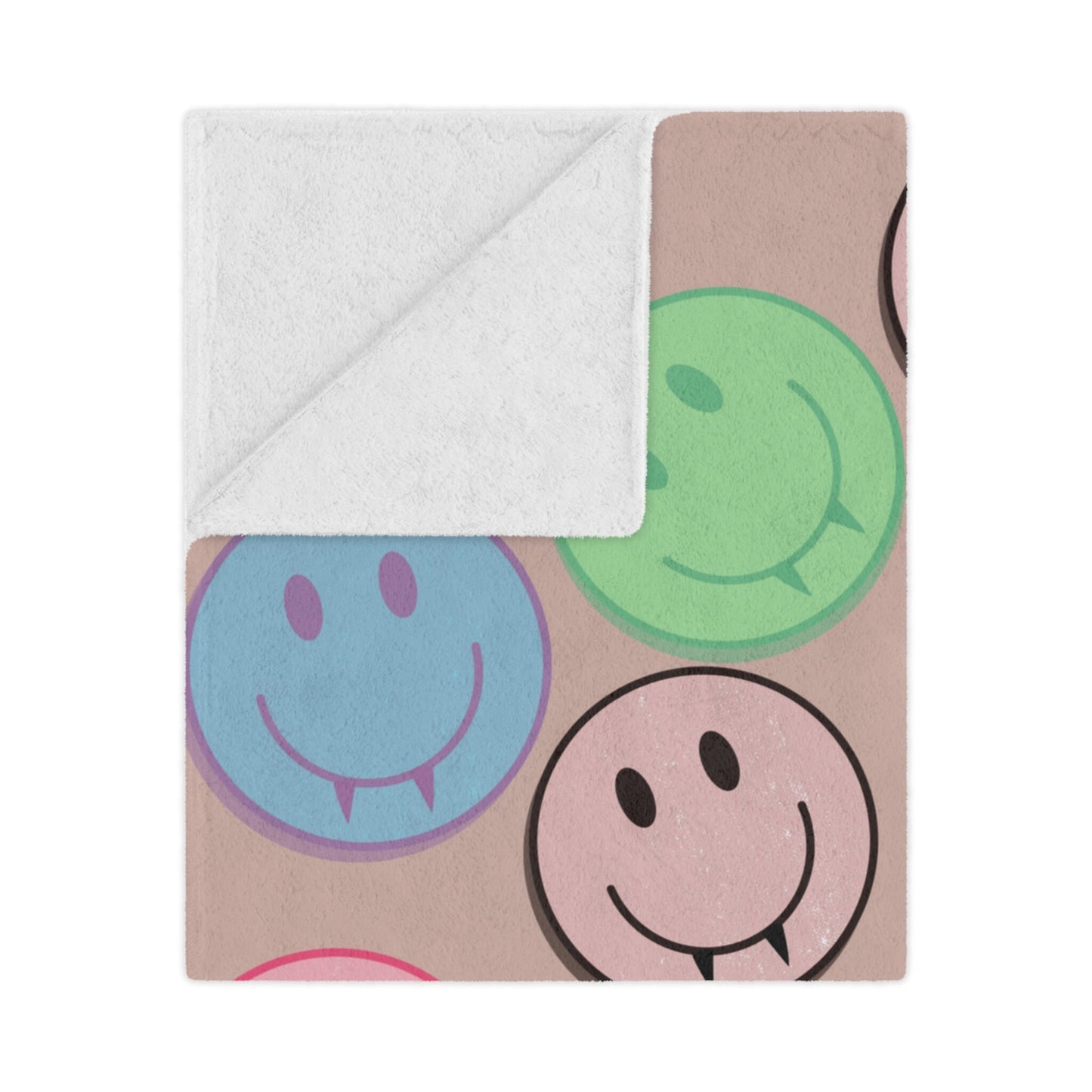 Vampire blanket, Smiley face blanket, Horror fan gift, Spooky blanket, TVD merch, Tvd fan gift, Vampire fan