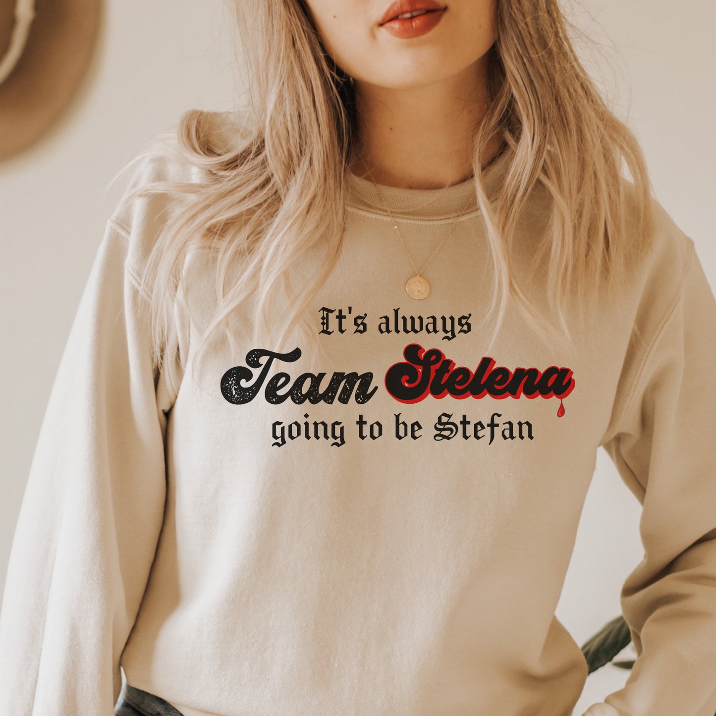 Team Stelena Sweatshirt, TVD sweatshirt, Tvd merch, TVD apparel, Stefan Salvatore, The Vampire diaries, TVD fan gift