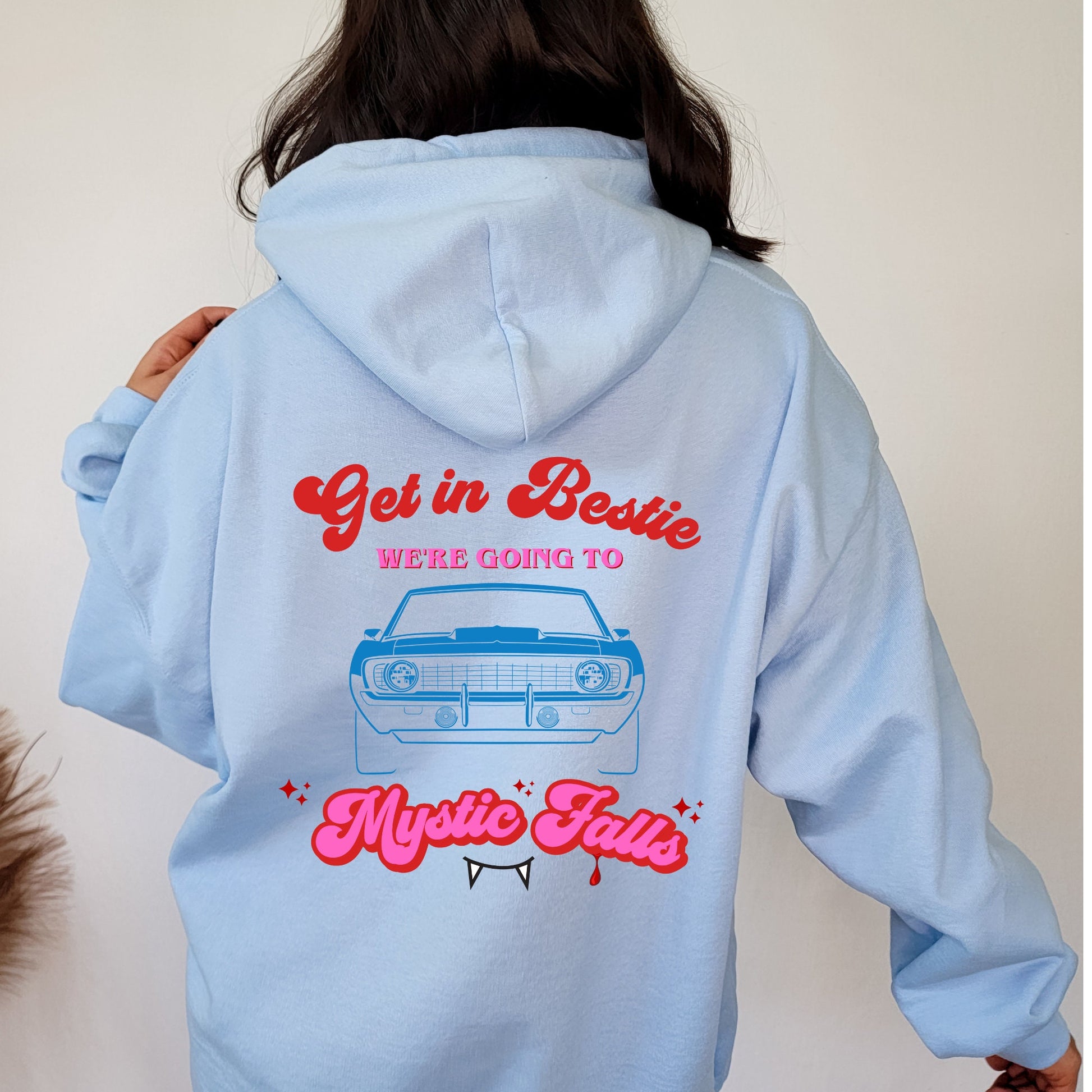 Mystic Falls Hoodie, TVD hoodie, Salvatore brothers, TVD apparel, tvd merch, tvd fan gift, The Vampire diaries, Tvd gift Sport Grey S