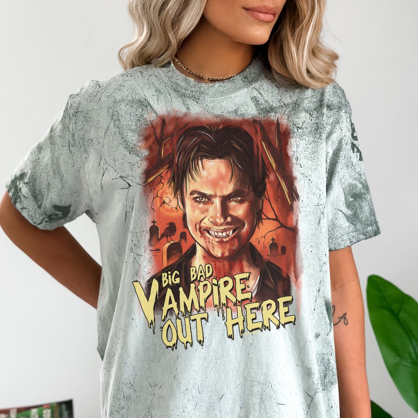 Damon Salvatore shirt, Big Bad Vampire, Tvd shirt, Tvd merch, Tvd fan gift, The Vampire Diaries, Team damon shirt