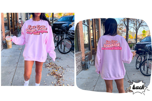 Katherine Pierce Sweatshirt, Tvd Sweatshirt, I'm the freaking moonstone, Tvd merch, Tvd apparel, TVD fan gift, Salvatore brothers,