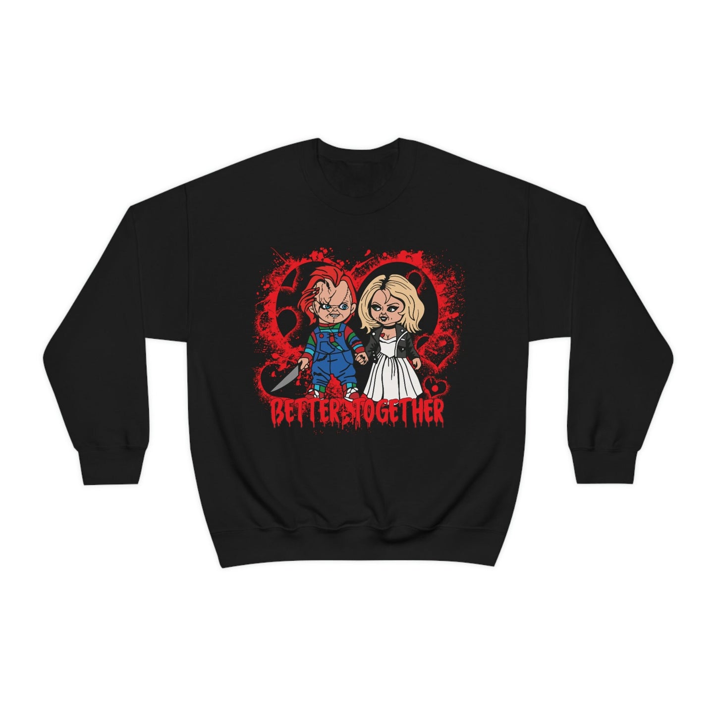 Horror Valentine's Day Sweatshirt, Chucky Sweatshirt, Horror Hoodie, Horror merch, Halloween Sweatshirt, Bride of Chucky, Child's Play