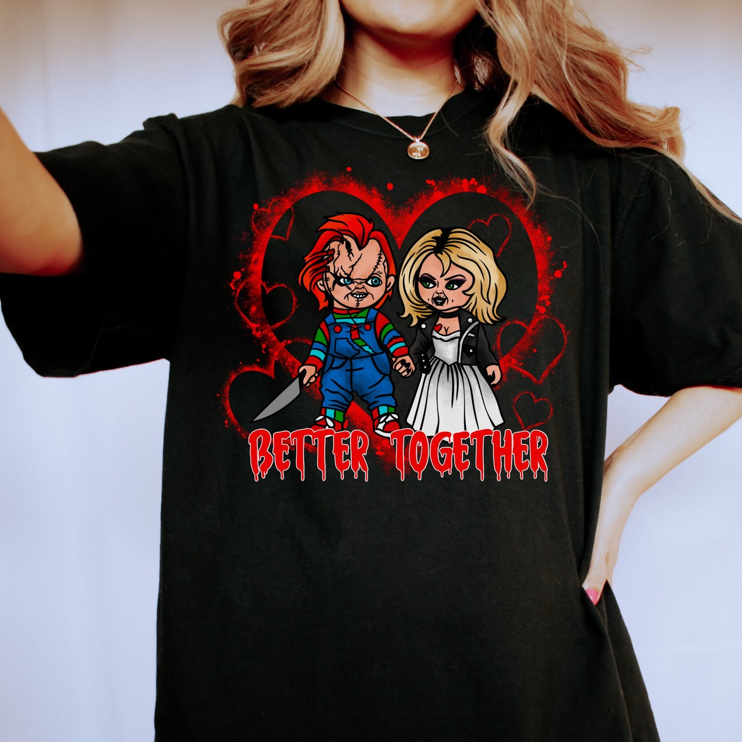 Horror Valentine's Day Shirt, Chucky shirt, Horror shirt, Horror merch, Halloween shirt, Bride of Chucky, Child's Play