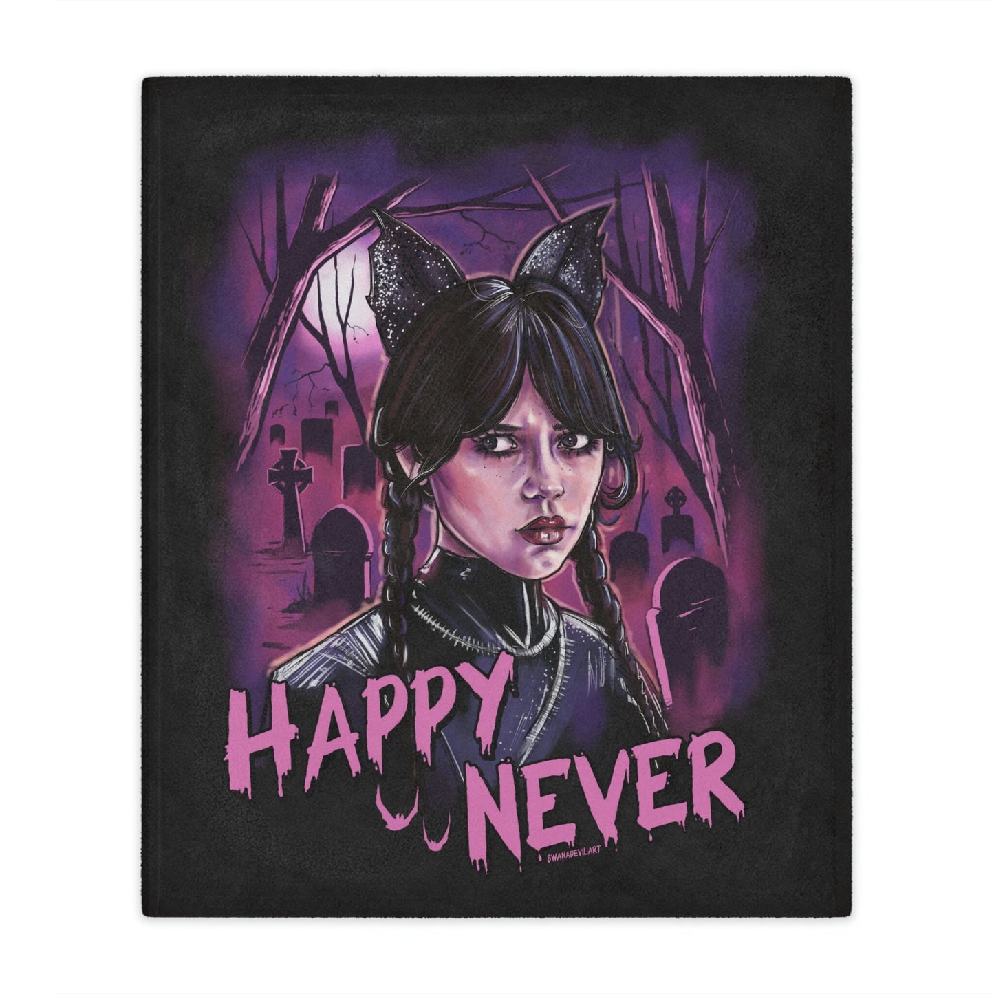 Wednesday Addams Blanket, Wednesday Addams kids blanket, Wednesday Addams, Nevermore Academy, Nevermore, Wednesday Addams merch