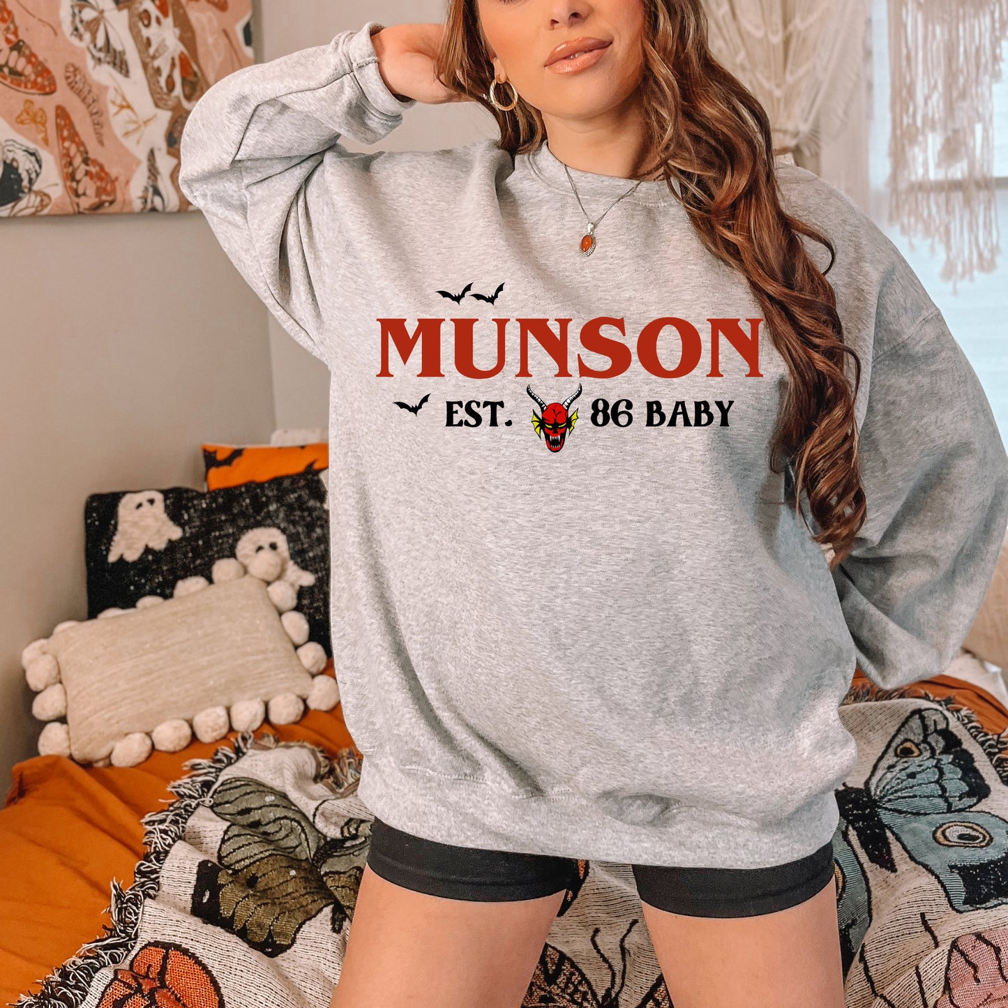 Eddie Munson Crewneck, Eddie Munson fan, Eddie Munson merch, Horror merch, Horror fan, Hawkins High, Eddie hoodie, 86 baby