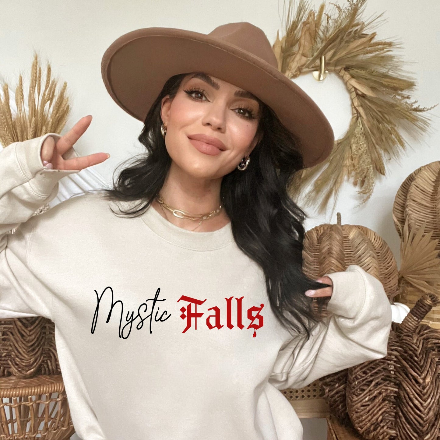 Mystic Falls Crewneck, TVD hoodie, The Vampire Diaries, Mystic Falls sweatshirt, TVD merch, Tvd fan gift, The Salvatore Brothers