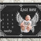 Personalized gothic baby milestone blanket Milestone baby Spooky baby milestone blanket Bat wings baby blanket baby shower gift