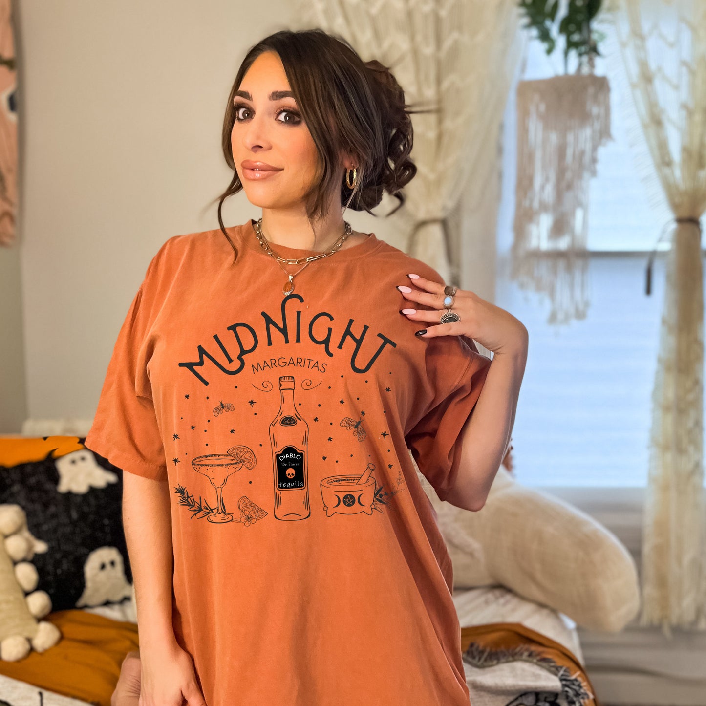Midnight Margaritas Shirt, Witchy Halloween Shirt, Practical Magic Tee, Witch Vibes, Tequila Tee,Halloween Tee, Halloween Witches Shirt