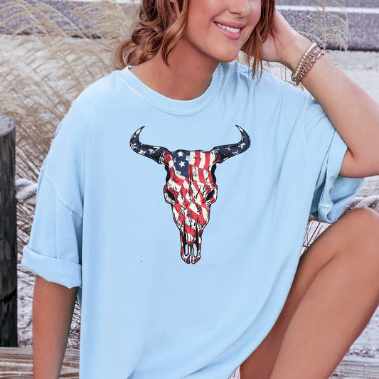 USA shirt, Fourth of July shirt, Western shirt, America Shirt, Memorial Day tee, Country concert tee, Western Bull, America Patriotic Shirt
