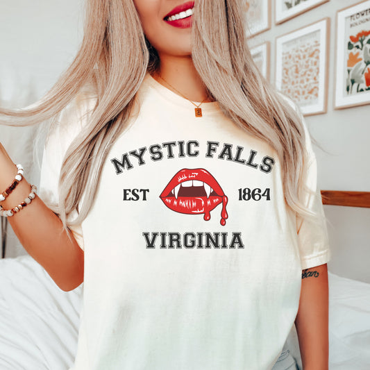 Mystic Falls shirt, Damon Salvatore shirt,TVD Shirt, Stefan Salvatore, TVD merch, Tvd fan gift, Mystic Falls merch, tvd