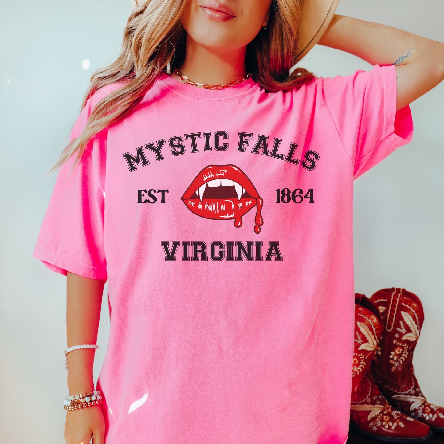 Mystic Falls shirt, Damon Salvatore shirt,TVD Shirt, Stefan Salvatore, TVD merch, Tvd fan gift, Mystic Falls merch, tvd