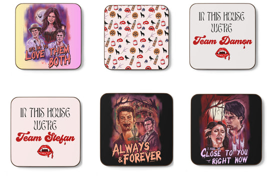 TVD Coasters, The Vampire Diaries Coasters, TVD fan gift, Tvd fan, Tvd merch, The Salvatore Brothers, I was feeling Epic, Hello Brother