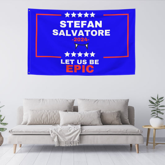 Stefan Salvatore Flag, Stefan Salvatore merch, TVD tapestry, TVD room decor, Tvd dorm flag, Tvd gift, Team Stefan, Funny tvd gift
