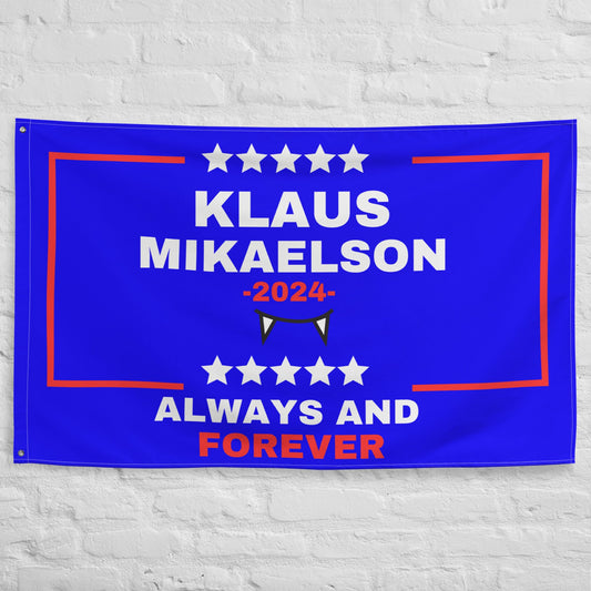 Klaus Mikaelson Flag, Klaus Mikaelson merch, TVD tapestry, TVD room decor, Tvd dorm flag, Tvd gift, Team Klaus Funny tvd gift