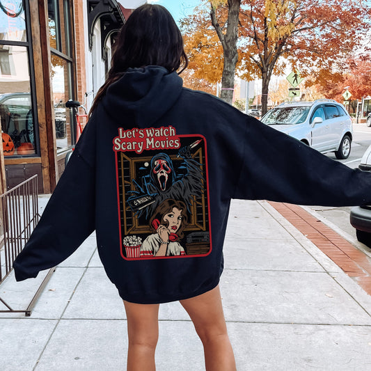Ghostface Shirt, What's your fav scary movie? Scream Movie Fan, Ghostface Hoodie, 90s Horror Hoodie, 90s slasher fan, Halloween Hoodie