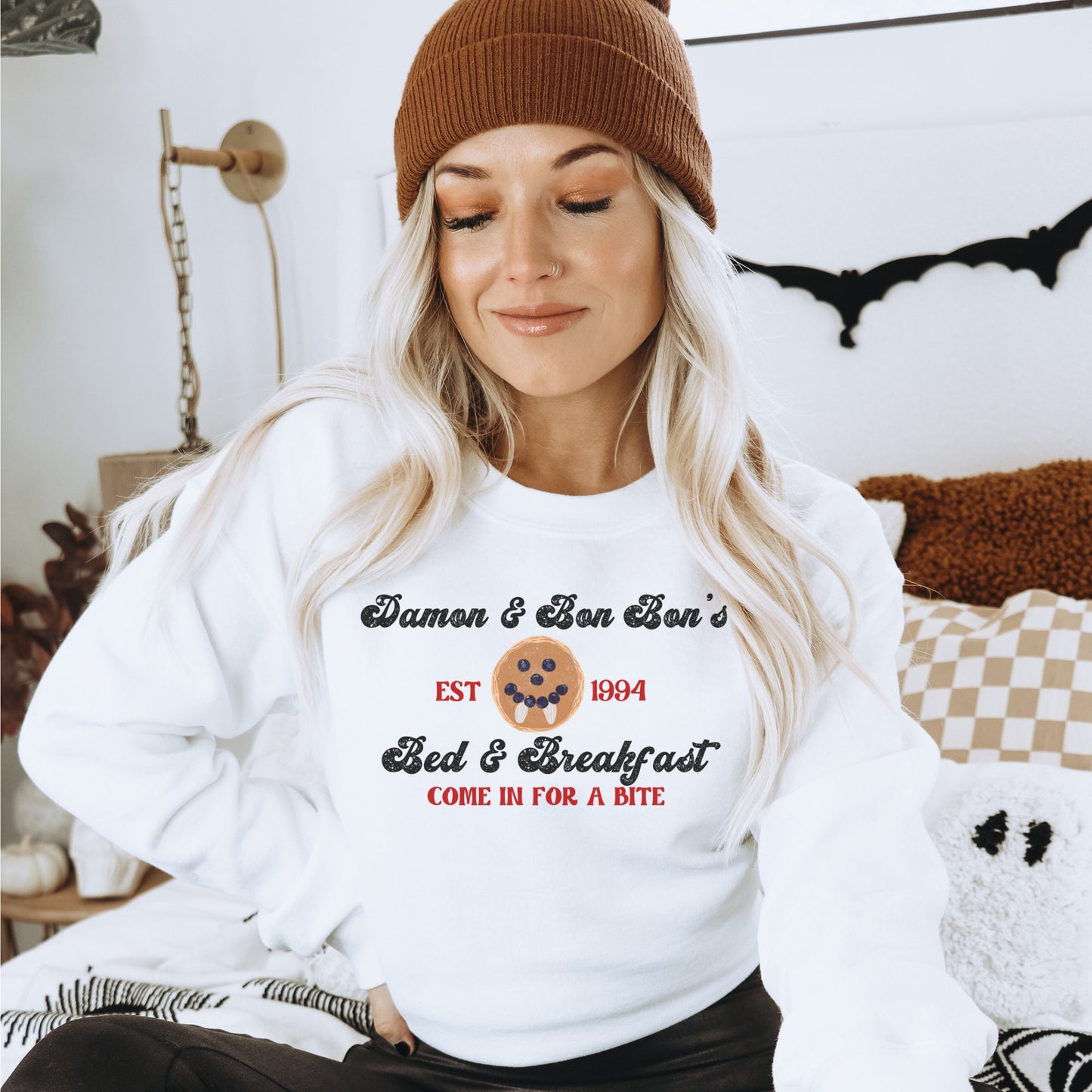 Damon Salvatore Sweatshirt, TVD crewneck, Tvd merch, Tvd fan gift, Bonnie Bennett, Salvatore brothers