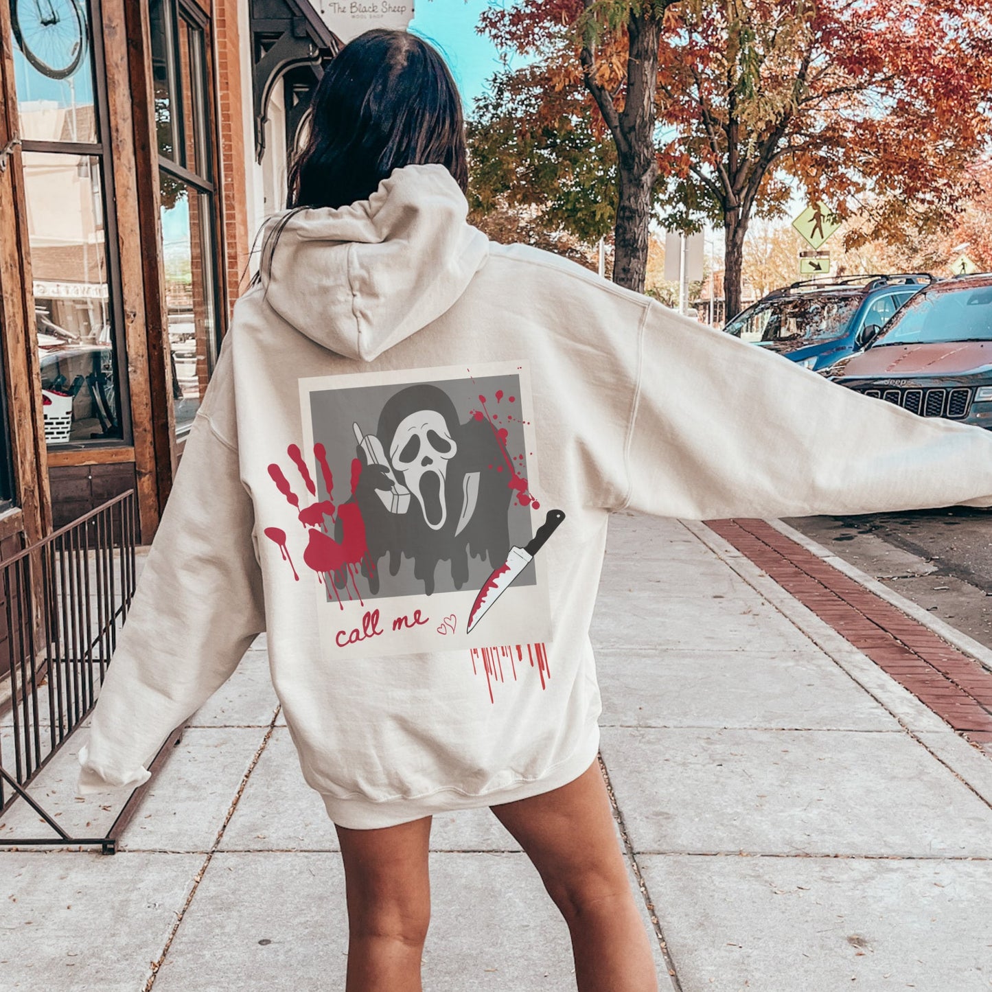 Ghostface Hoodie, No you hang up, Scream Movie Fan, Ghostface Hoodie, 90s Horror Hoodie, 90s slasher fan, Halloween Hoodie