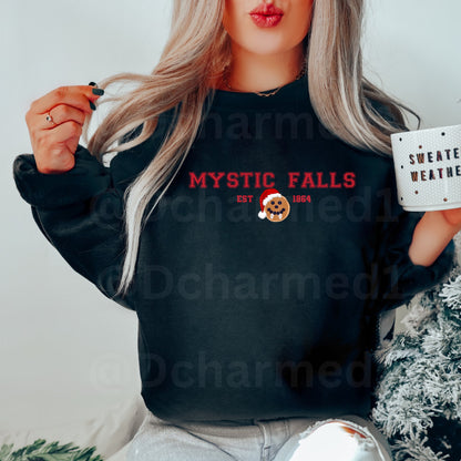 TVD xmas hoodie, tvd merch, tvd gift, mystic falls shirt, salvatore brothers, tvd fan, Damon salvatore, tvd fan gift, stefan salvatore