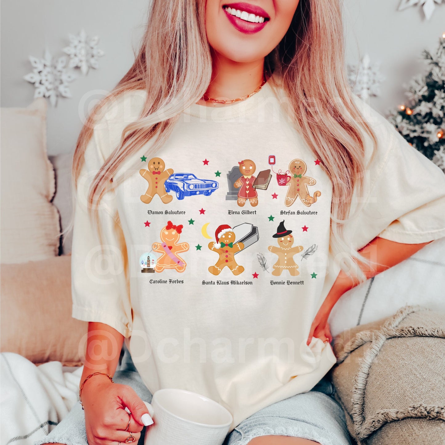 TVD xmas hoodie, tvd merch, tvd gift, mystic falls shirt, Katherine Pierce, tvd fan, Damon salvatore, tvd fan gift, stefan salvatore