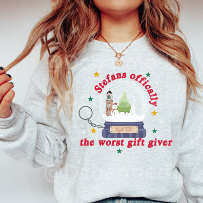TVD xmas hoodie, tvd merch, tvd gift, mystic falls shirt, Katherine Pierce, tvd fan, Damon salvatore, tvd fan gift, stefan salvatore