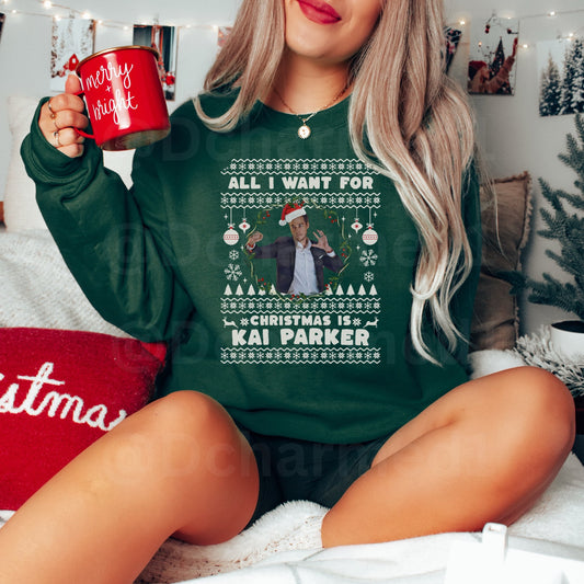 Kai Parker Sweatshirt, TVD Ugly Christmas Sweater, TVD Xmas gift, TVD fan gift, Salvatore Brothers, tvd merch, mystic falls
