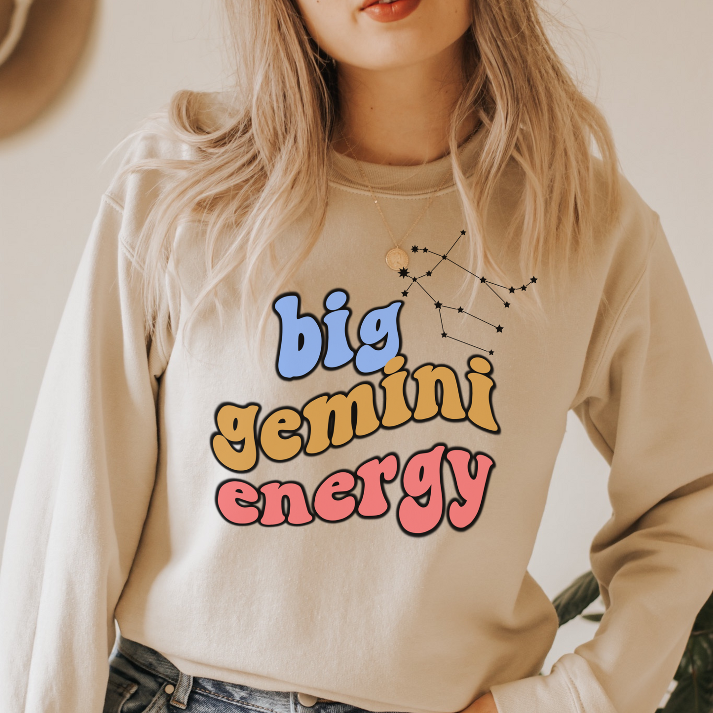 Gemini Sweatshirt, Big Gemini Energy Sweatshirt, Gift for Gemini, Astrology lover sweatshirt, Gift for Astrology Lover